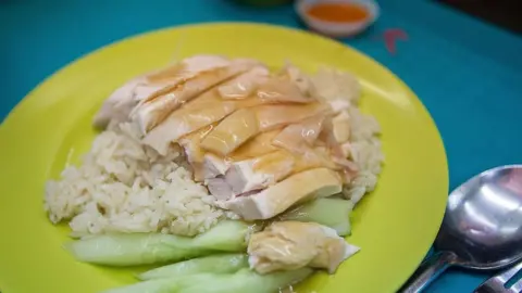 Getty Images A plate of chicken rice.