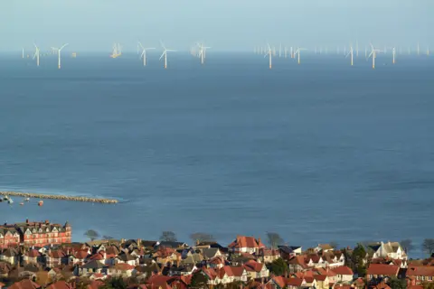 Getty Images Offshore wind development off north Wales coast