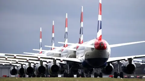 PA Media BA aircraft at Glasgow Airport