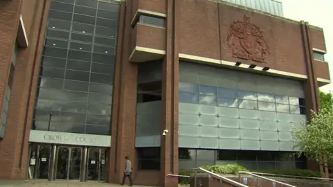 BBC File image showing the exterior of Harrow Crown Court.