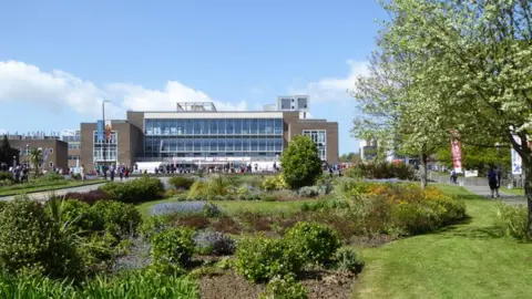 Geograph/ Rod Allday The front entrance of Swansea University