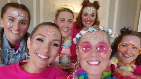 Gemma Williams Gemma Williams with her 'pink army'