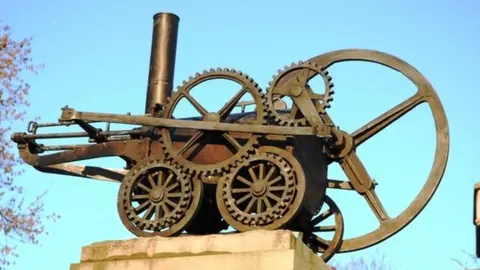 Ray Jones | Geograph A statue of the Penydarren Loco