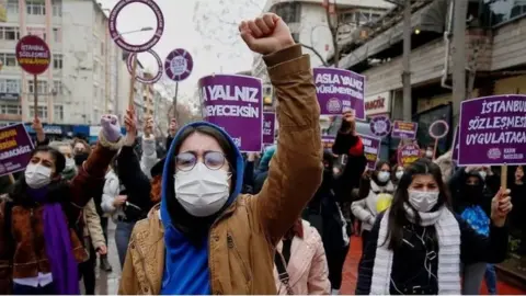 Reuters Women protest