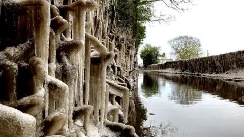 John Fairhall Roadside icicles in Ardleigh