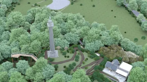 Anglesey Column Trust Artist impression of column