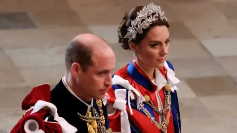 Pool Prince William and Catherine, Princess of Wales attend King Charles and Queen Camilla's coronation ceremony at Westminster Abbey