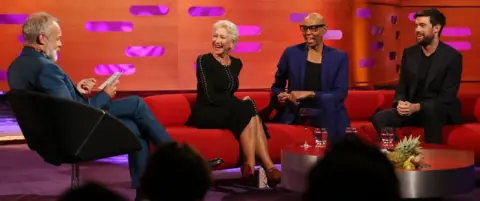 Graham Norton, Dame Helen Mirren, RuPaul and Jack Whitehall