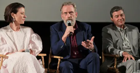 Getty Images Tessa Ferrer, Hugh Laurie and Kyle Chandler