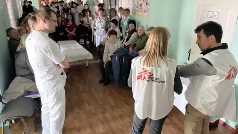 BBC News Locals take a course in a hospital