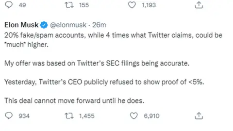 Elon Musk tweet