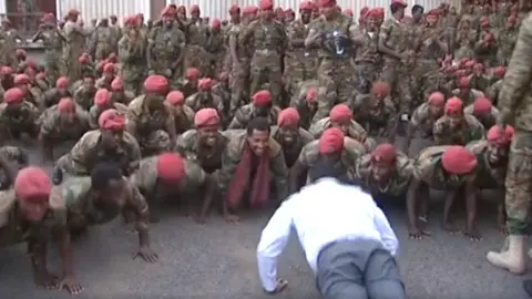 Walta TV Screen grab of PM doing press-ups