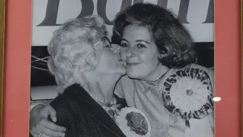 Special Auction Services Photograph of Betty Boothroyd on the day she was first elected as an MP in 1973