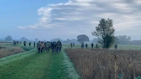 Noreen Linale Metal detectorist group in mid-Essex