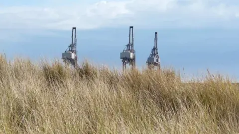 Ffion Lloyd-Jones/@Ffionffoto A view of the steelworks