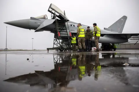 RAF Lossiemouth Typhoon at RAF Lossiemouth