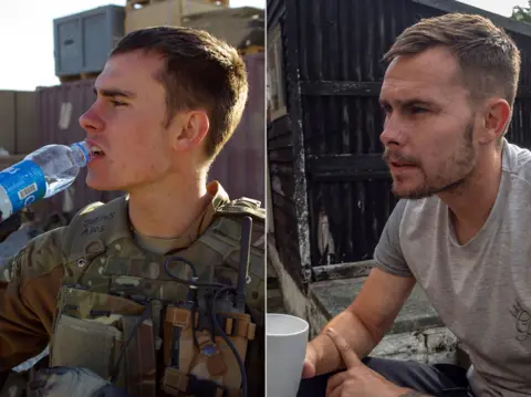 Ed Gold Photos showing Terry Jones in the army and as a civilian