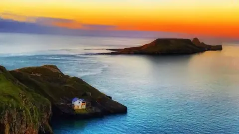 Steve Liddiard Worm's Head at dusk