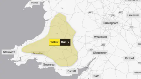 Met Office Weather warning map