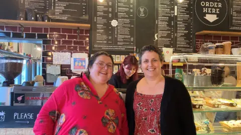 BBC Cherwell Collective founder Emily Connally on the left, Eden Café owner Bex Hinds on the right