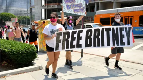 Getty Images Fans who are part of the #FreeBritney movement