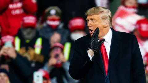 Getty Images Trump at a rally