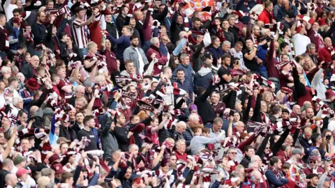 PA Media Crowds at Hearts vs Hibs at Hampden on Saturday