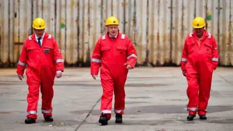 Getty Images Boris Johnson at Appledore