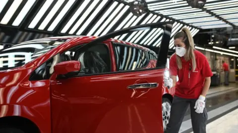Getty Images Nissan car production