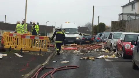 The scene of the blast