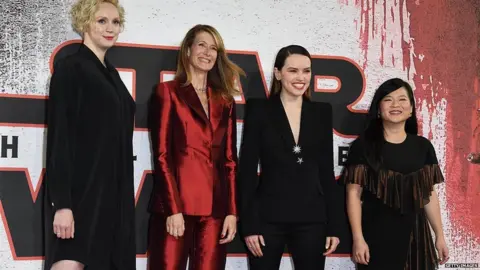 Getty Images Gwendoline Christie, Laura Dern, Daisy Ridley, Kelly Marie Tran