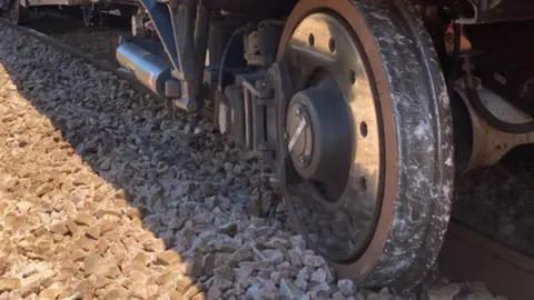 Derailed Greater Anglia Train