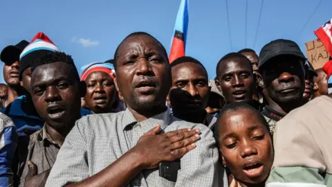 AFP Chadema supporters at a rally in August in Dar es Salaam, Tanzania
