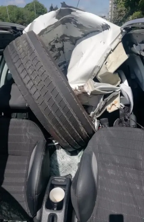 Lancashire Road Police Wheel in car