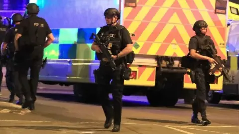 PA Media Police at Manchester Arena on 22 May 2017