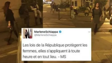 Twitter Marlène Schiappa's images posted on Twitter were hastily taken down