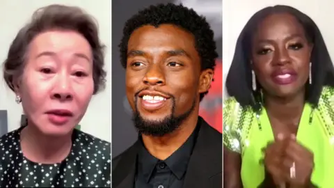 Youn Yuh-jungm Chadwich Bosemand and Viola Davis