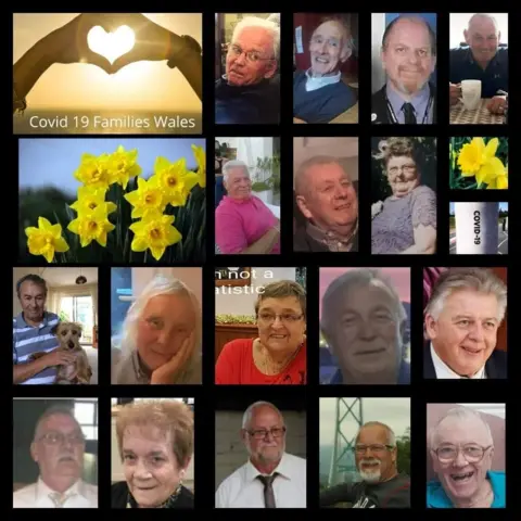 Covid 19 Families Wales A collage created by the group of the people who have died