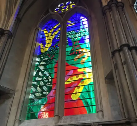 BBC The Queen's Window in Westminster Abbey