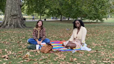 George Bowden/BBC News Ioanna Gkoutna and Antonia Brown