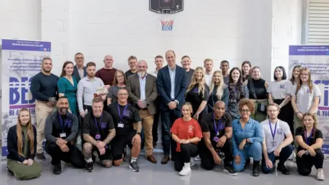 PA Media Prince William with the charity group