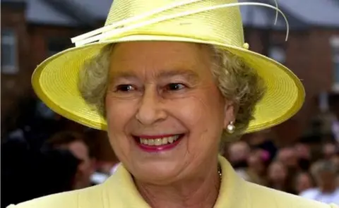 PA Media The Queen, Elizabeth II, arrives at Easington, County Durham, on 8 May, 2002