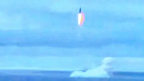  RUSSIAN DEFENCE MINISTRY One of the two missiles was launched from a nuclear-powered submarine in the Barents Sea