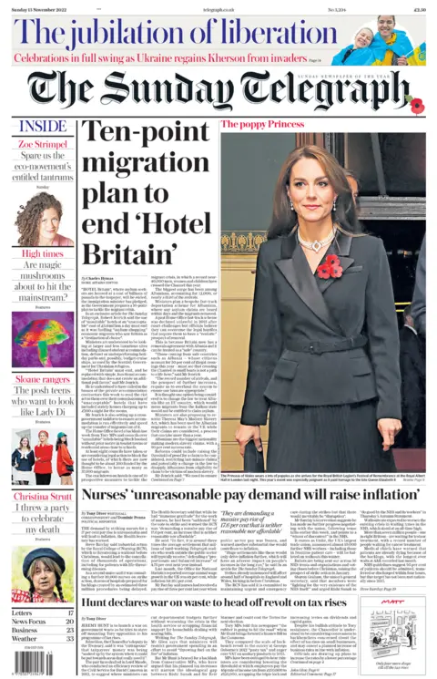 Empics Sunday Telegraph front page