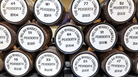 Graham Hembrough/Penderyn Distillery Whisky casks at Penderyn