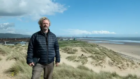 BBC / Red Seam / Little Door  Michael Sheen on set