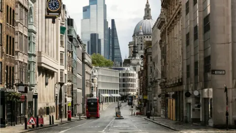 Getty Images Empty Fleet Street during the pandemic