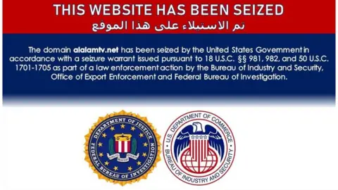 BBC Website screenshot that says the site has been seized