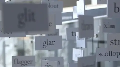 Display of words