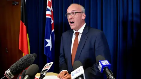 EPA Mr Foley speaking to reporters